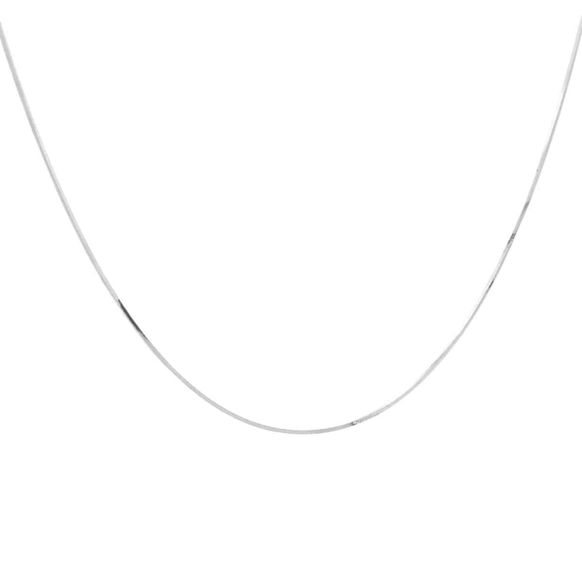 [silver] square chain necklace
