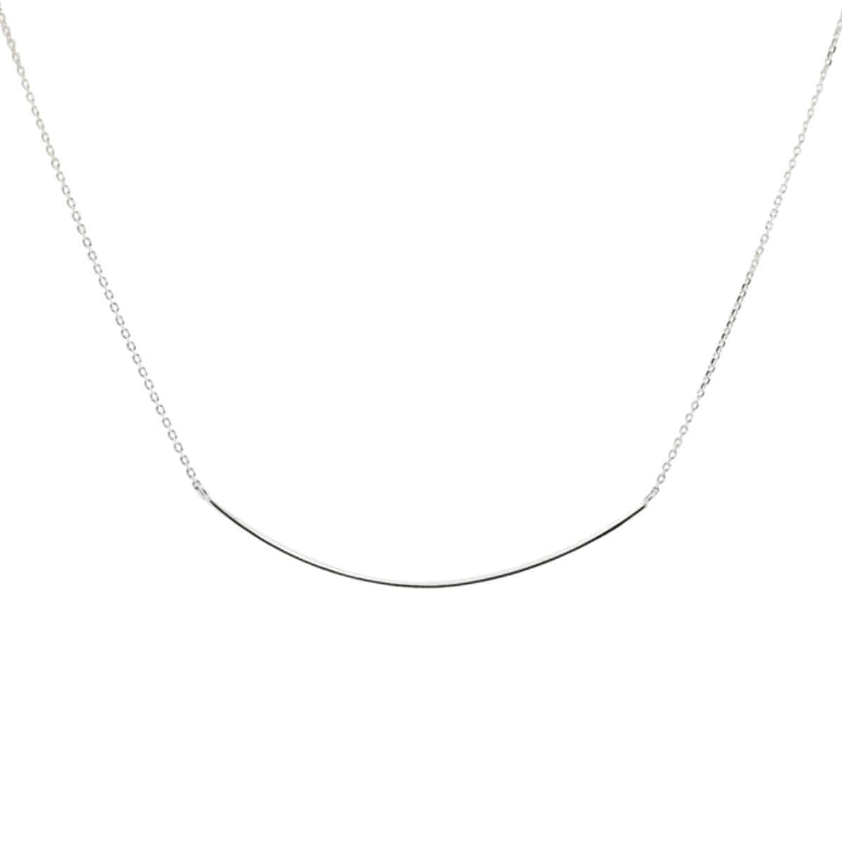 [silver] skinny wire necklace