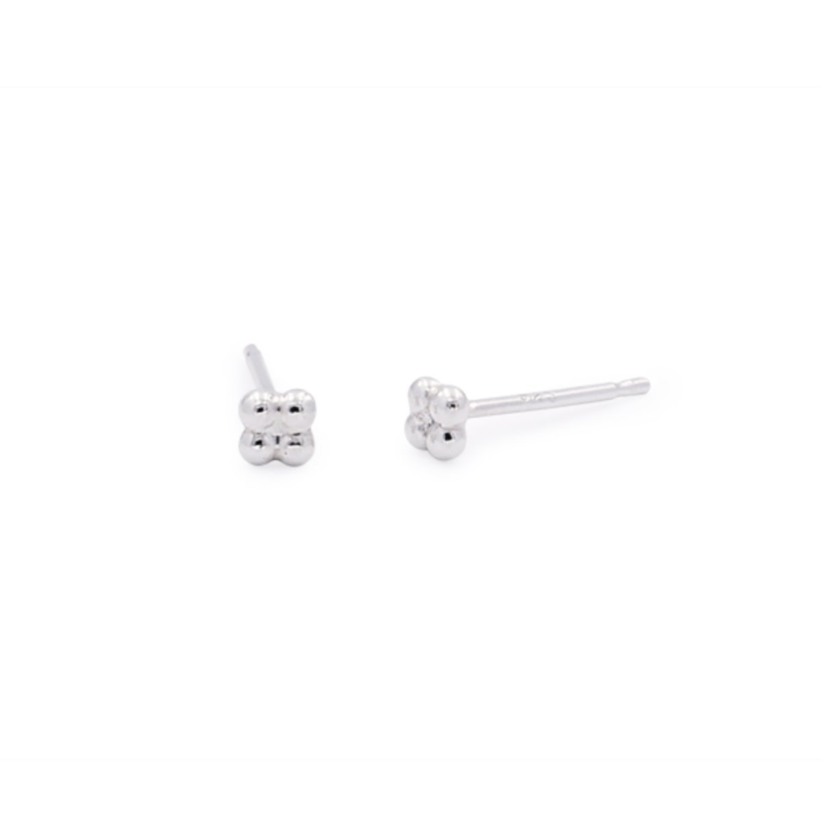 [silver] square o earring