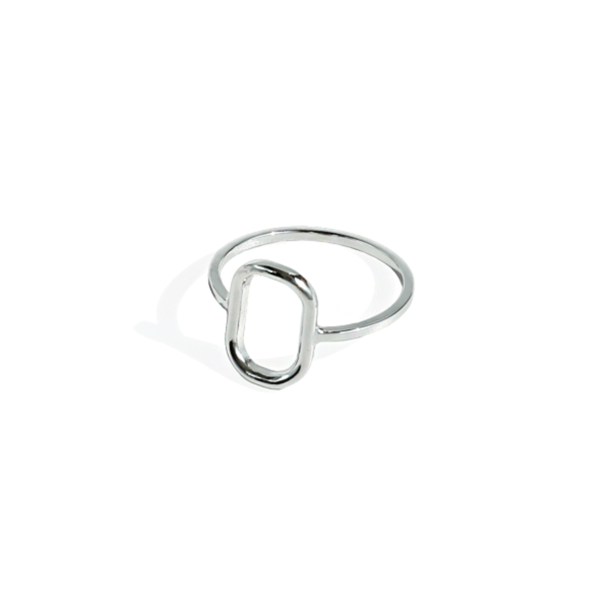 [silver] square frame ring