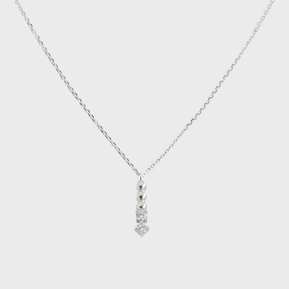 [silver] falling star bead necklace