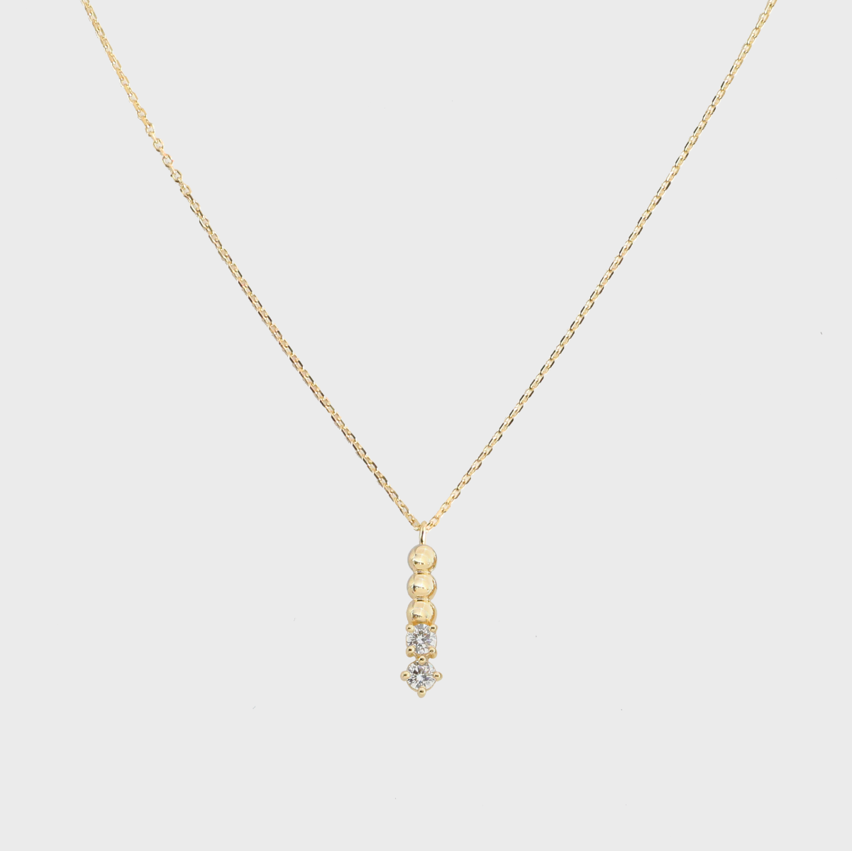 [14K] falling star bead necklace