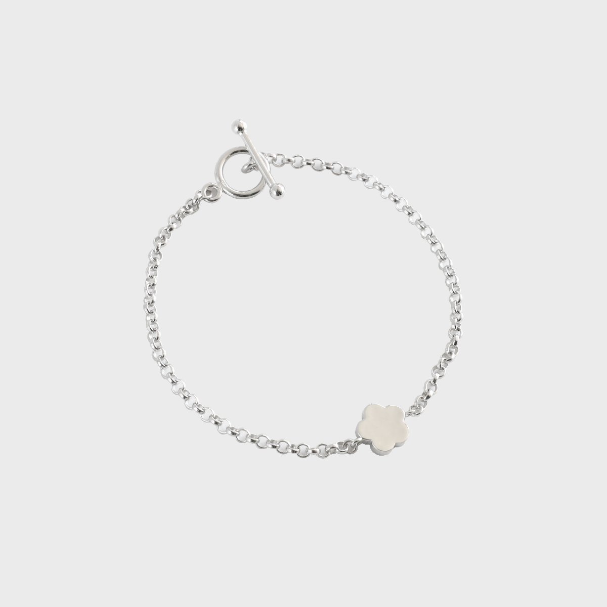 [silver] summer flower bracelet