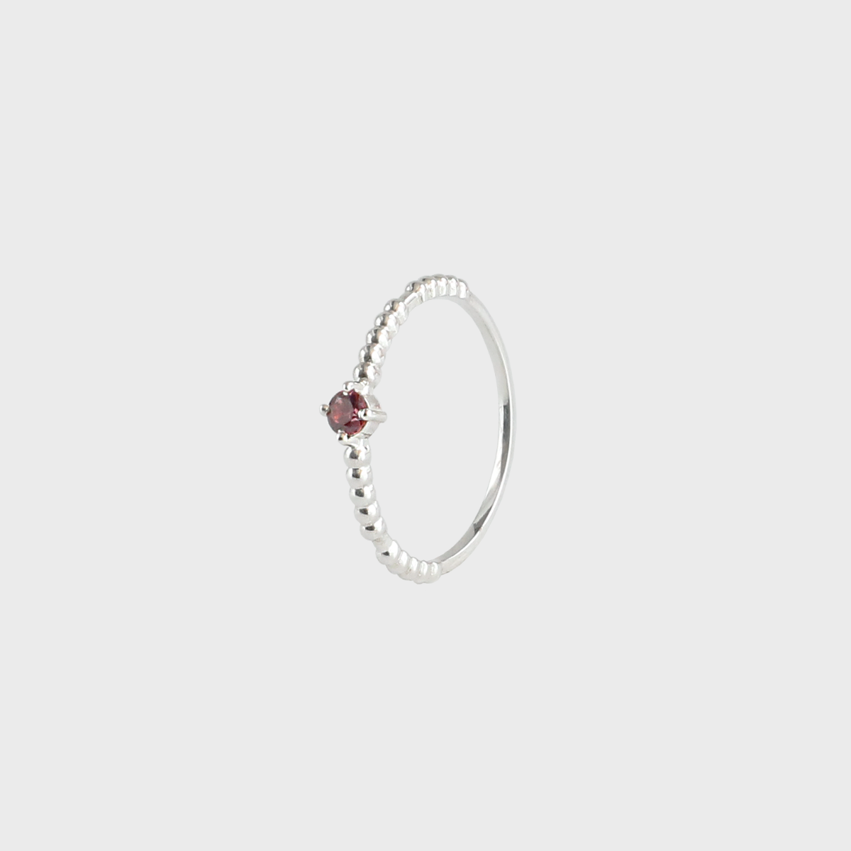 [silver] season stone ring-autumn burgundy