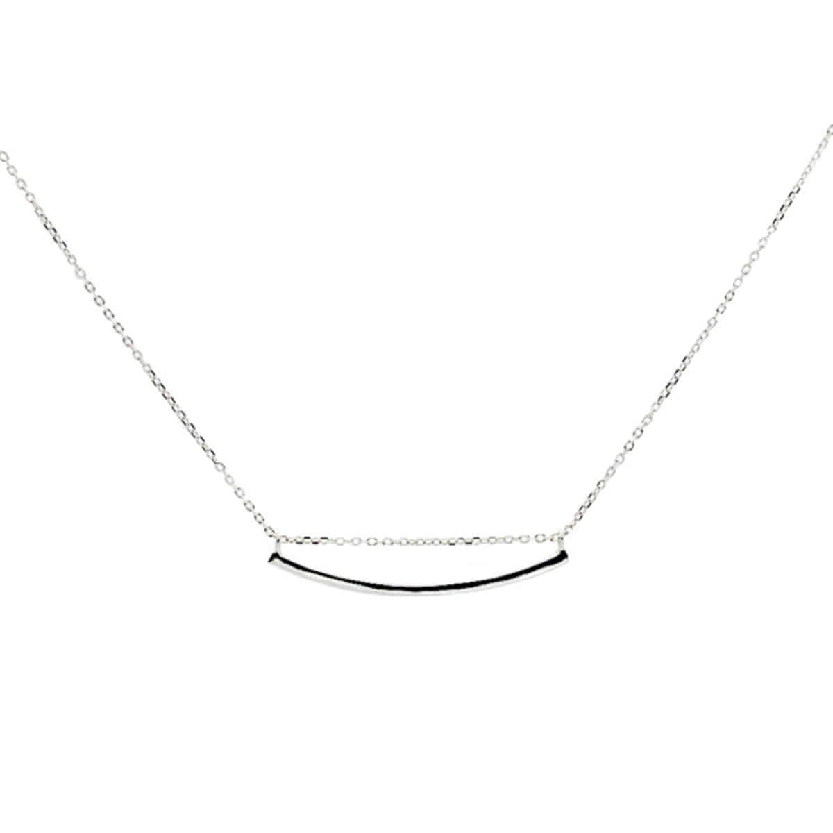 [silver] curve necklace